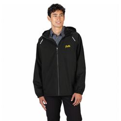 Image of Edward Hooded Rain Jacket Black