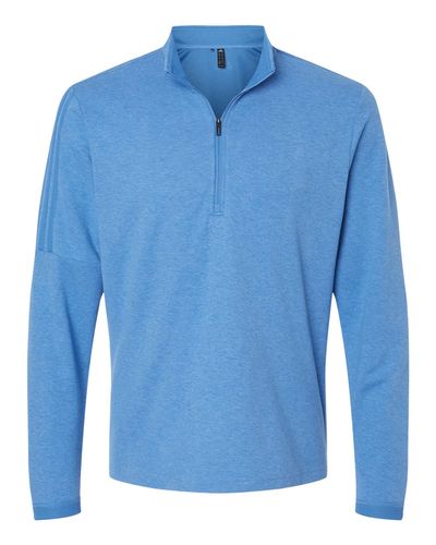 Men's 3-Stripes Quarter-Zip Sweater Pullover - A554 image thumbnail