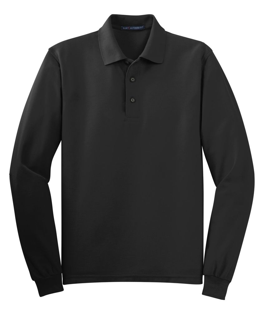 Port Authority Silk Touch Long Sleeve Polo. K500LS primary image