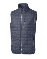 Image of Cutter & Buck Rainier Recycled Insulated Puffer Mens Full Zip Vest