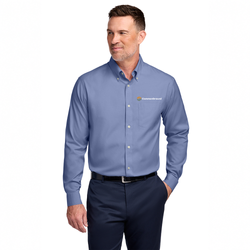 Image of CommonGround - Brooks Brothers Wrinkle-Free Stretch Pinpoint Shirt - TALL