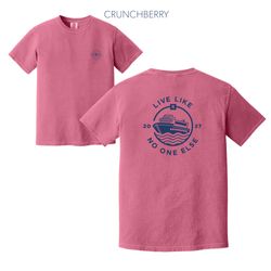 Image of Ship Tee – Front & Back (Single Color Heavyweight, Crunchberry)
