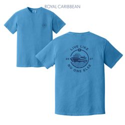 Image of Ship Tee – Front & Back (Single Color Heavyweight, Royal Caribe)