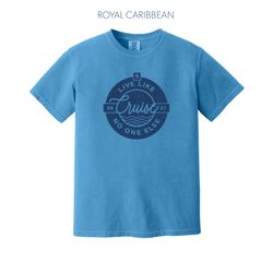 Image of Logo Tee – Front (Single Color Heavyweight, Royal Caribe)