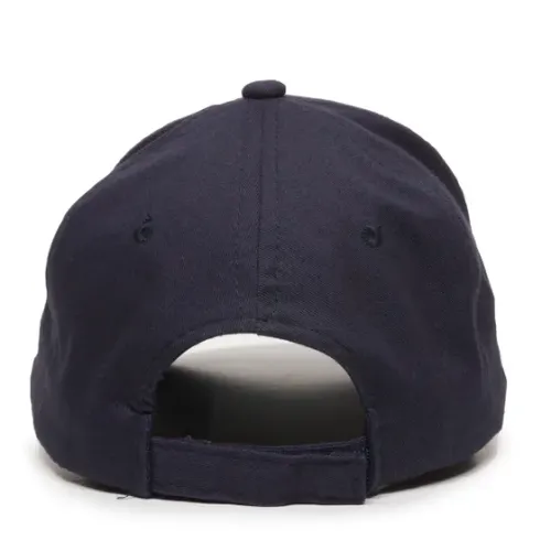 Navy/Seashell Structured Brushed Twill Solid Back Hat - Quick Ship image thumbnail