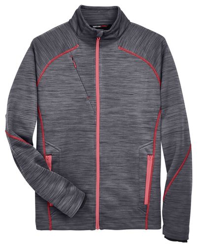 North End Men's Flux Mélange Bonded Fleece Jacket image thumbnail