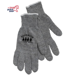 Image of Gray String Knit Gloves - STOCK