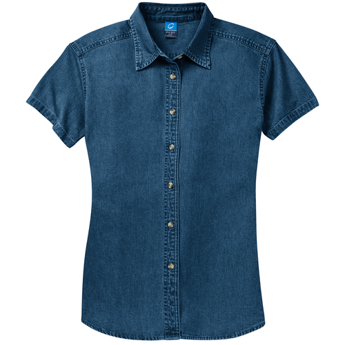 Port & Company® - Ladies Short Sleeve Value Denim Shirt image thumbnail