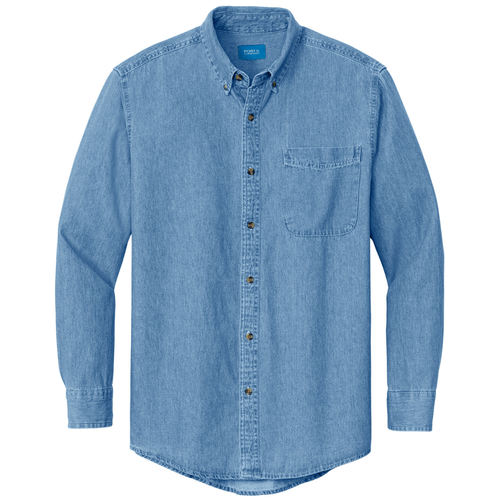 Port & Company® - Long Sleeve Value Denim Shirt image thumbnail