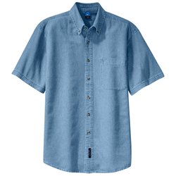 Image of Port & Company® - Short Sleeve Value Denim Shirt