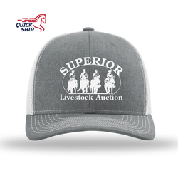Image of Heather Grey/White Trucker Mesh Snapback Cap - PUB Quick Ship