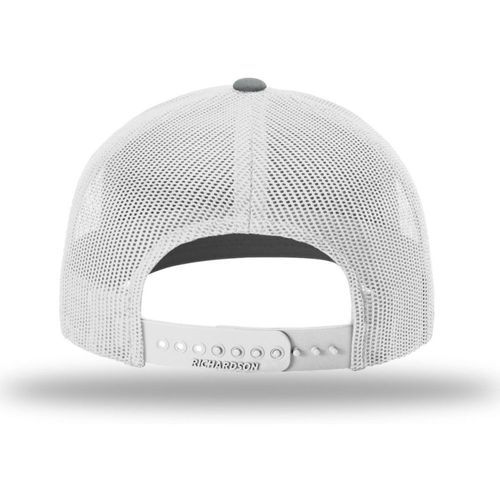 Heather Grey/White Trucker Mesh Snapback Cap - PUB Quick Ship image thumbnail