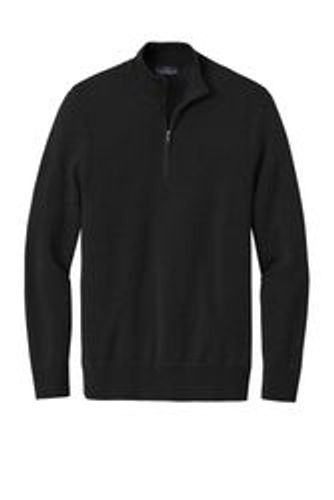 Brooks Brothers Washable Merino Birdseye 1/4-Zip Sweater BB18412 image thumbnail