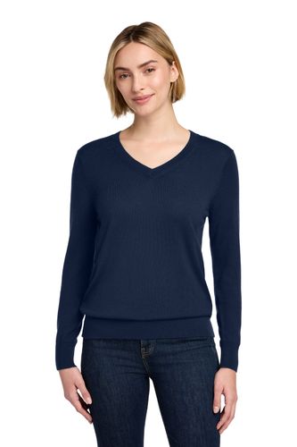 Brooks Brothers Women's Washable Merino V-Neck Sweater BB18411 image thumbnail