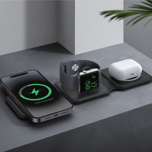 Trio Pro - 3-in-1 Travel Charger With Case - Black image thumbnail