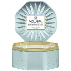 Image of Voluspa 3 Wick Octagon Tin Candle - Casa Pacifica 
