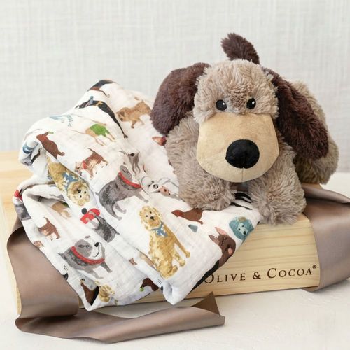 Olive & Cocoa Cuddle Dog & Swaddle image thumbnail