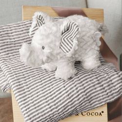 Image of Olive & Cocoa Musical Elephant & Swaddle