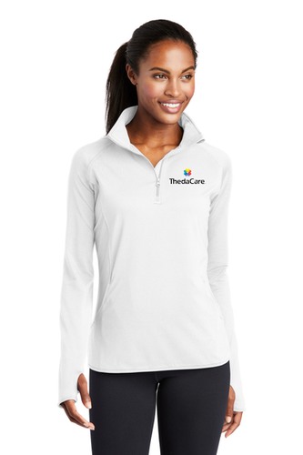 Sport-Tek Ladies Sport-Wick Stretch 1/2-Zip Pullover image thumbnail