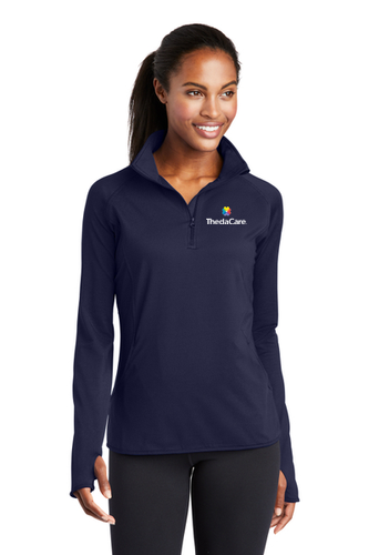 Sport-Tek Ladies Sport-Wick Stretch 1/2-Zip Pullover image thumbnail
