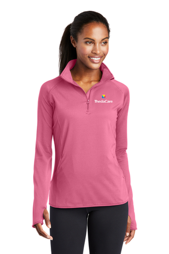 Sport-Tek Ladies Sport-Wick Stretch 1/2-Zip Pullover image thumbnail
