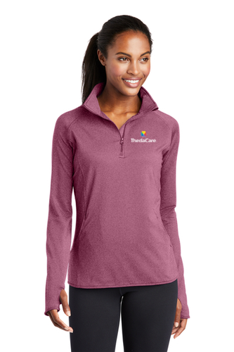 Sport-Tek Ladies Sport-Wick Stretch 1/2-Zip Pullover image thumbnail