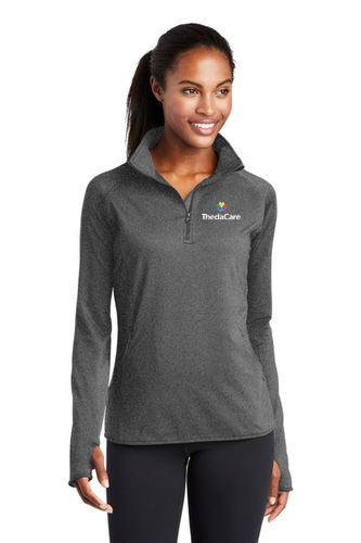 Sport-Tek Ladies Sport-Wick Stretch 1/2-Zip Pullover image thumbnail
