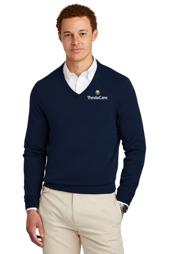 Brooks Brothers Cotton Stretch V-Neck Sweater image thumbnail
