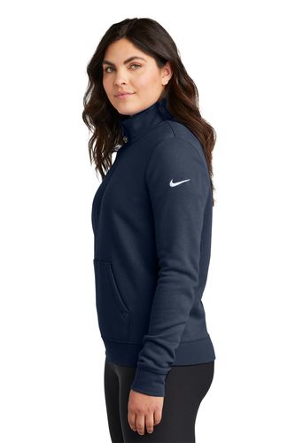 Nike Women's Club Fleece Sleeve Swoosh 1/2-Zip image thumbnail