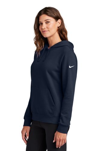 Nike Women's Club Fleece Sleeve Swoosh Pullover Hoodie image thumbnail
