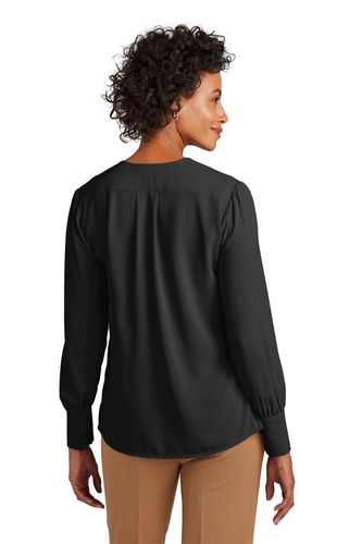 Brooks Brothers Women’s Open-Neck Satin Blouse image thumbnail