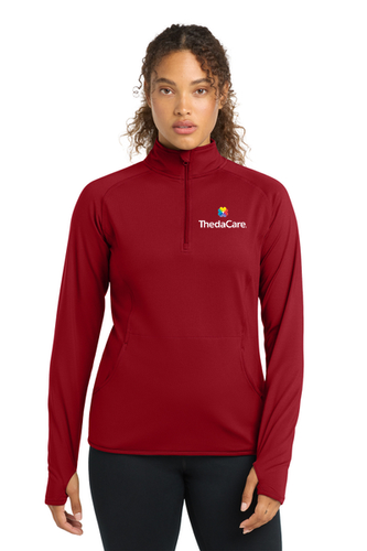 Sport-Tek Ladies Sport-Wick Stretch 1/2-Zip Pullover image thumbnail