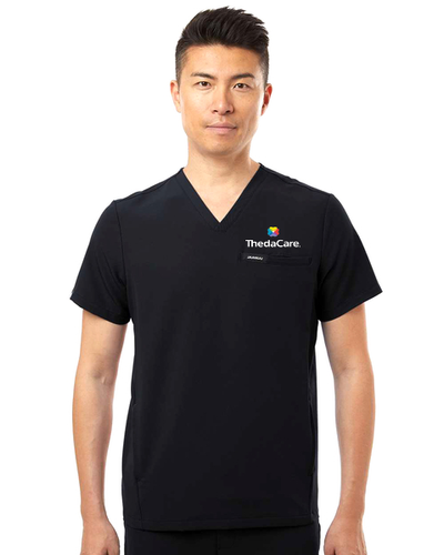 Jaanuu Men's Platt 3-Pocket Scrub V-Neck Top image thumbnail