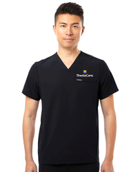 Image of Jaanuu Men's Platt 3-Pocket Scrub V-Neck Top