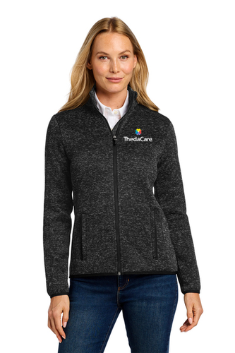 Port Authority Ladies Sweater Fleece Jacket image thumbnail
