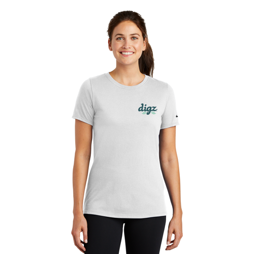 Nike Ladies Dri-FIT Cotton/Poly Scoop Neck Tee image thumbnail