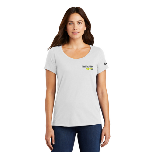Nike Ladies Dri-FIT Cotton/Poly Scoop Neck Tee  image thumbnail