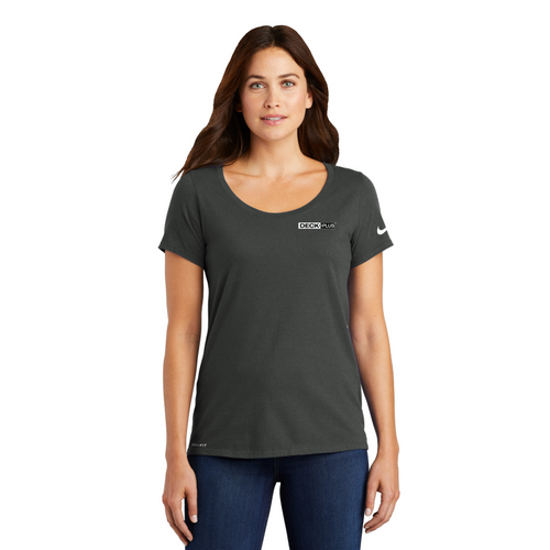 Nike Ladies Dri-FIT Cotton/Poly Scoop Neck Tee image thumbnail