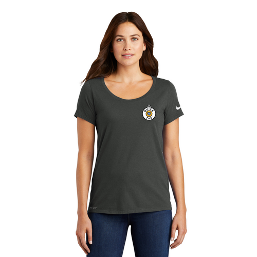 Nike Ladies Dri-FIT Cotton/Poly Scoop Neck Tee image thumbnail