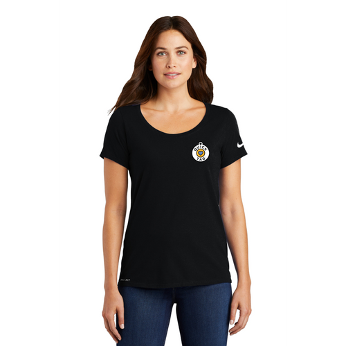 Nike Ladies Dri-FIT Cotton/Poly Scoop Neck Tee image thumbnail