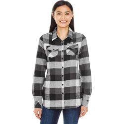 Image of Ladies' Plaid Boyfriend Flannel Shirt