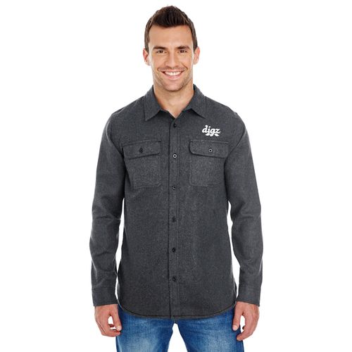 Solid Long Sleeve Flannel Shirt image thumbnail