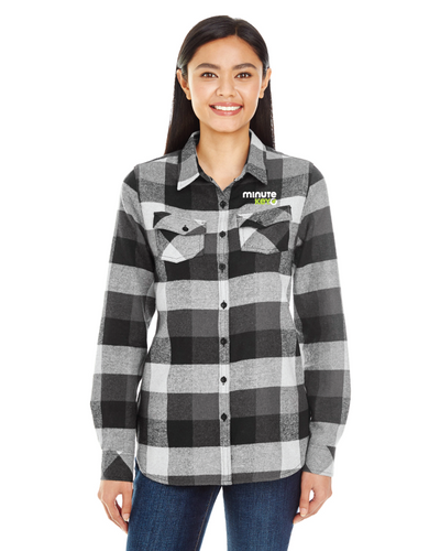 Ladies' Plaid Boyfriend Flannel Shirt  image thumbnail