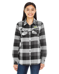 Image of Ladies' Plaid Boyfriend Flannel Shirt 
