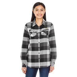 Image of Ladies' Plaid Boyfriend Flannel Shirt 