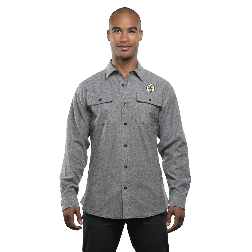 Solid Long Sleeve Flannel Shirt  primary image