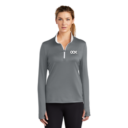 Image of Nike Ladies Dri-FIT Stretch 1/2-Zip Cover-Up