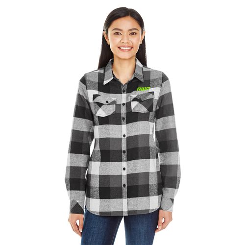 Ladies' Plaid Boyfriend Flannel Shirt  image thumbnail