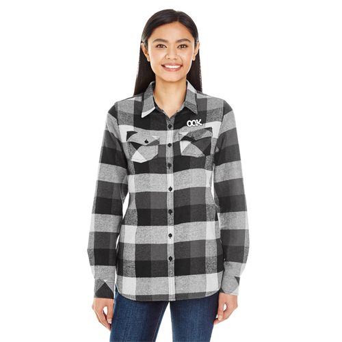 Ladies' Plaid Boyfriend Flannel Shirt  image thumbnail