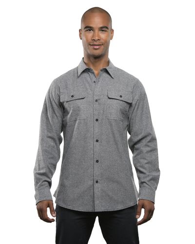Solid Long Sleeve Flannel Shirt  image thumbnail
